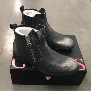 NIB Guess GM Paulie Men’s Leather Ankle Boots Black Sz 10